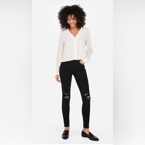 Express Black Ripped Jean Leggings